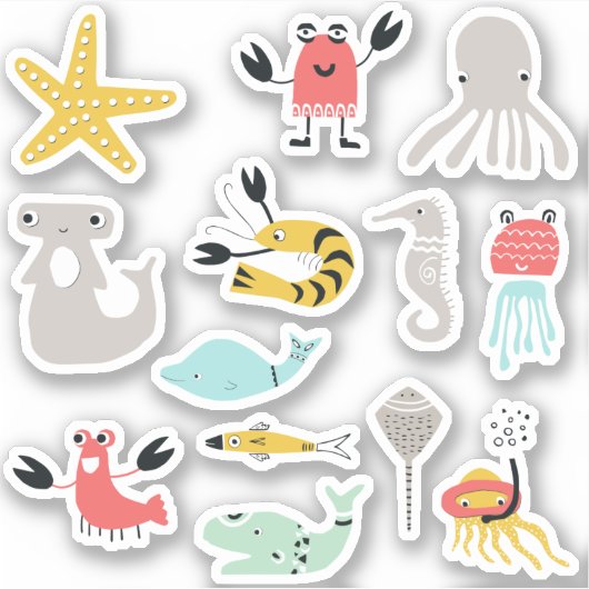 Zee Critters x13 Sticker (Voorkant)