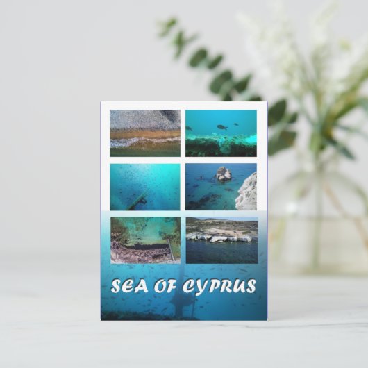 Zee Cyprus briefkaart (Staand voorkant)
