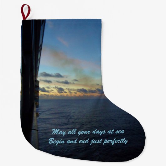 Zee dagen wensen grote kerstsok (Voorkant)