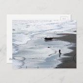 Zee dat bij schemering aan land komt briefkaart (Voorkant / Achterkant)