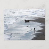 Zee dat bij schemering aan land komt briefkaart (Voorkant)