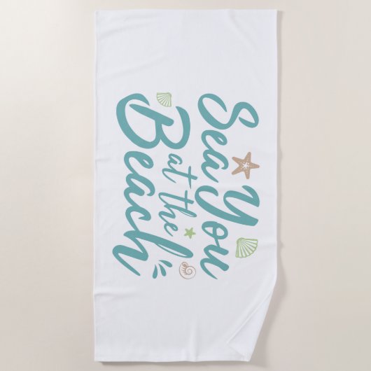 Zee dat je bij het strand bent strandlaken (Voorkant)
