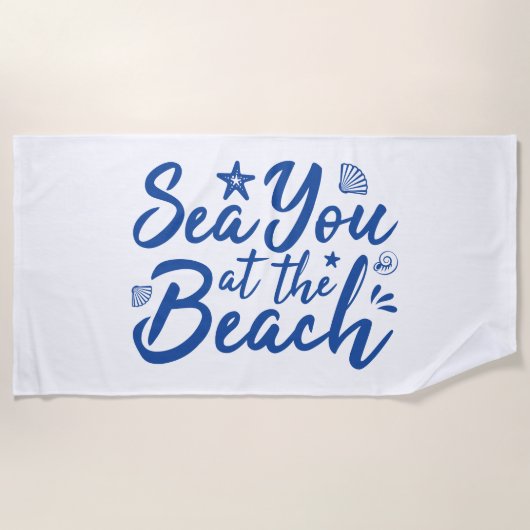 Zee dat je bij het strand bent strandlaken (Voorkant)