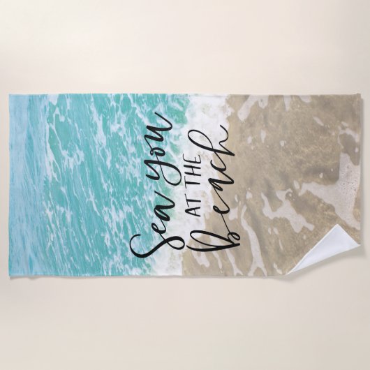 Zee dat je bij het strand bent strandlaken (Voorkant)