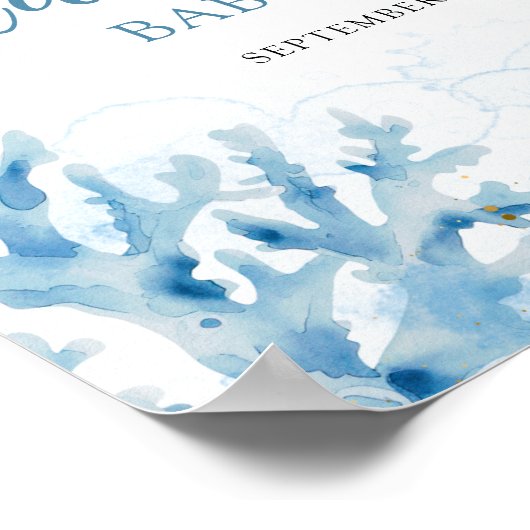 Zee dat u binnenkort Baby shower welkomstbord Poster (Hoek)