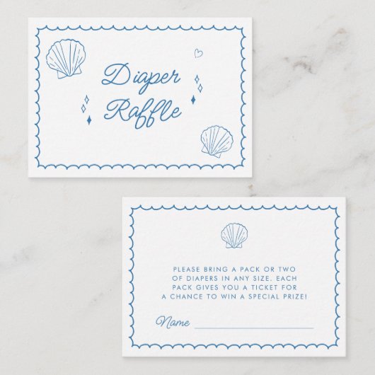 Zee dat u binnenkort met de hand getrokken Baby sh Informatiekaartje (Voorkant / Achterkant)