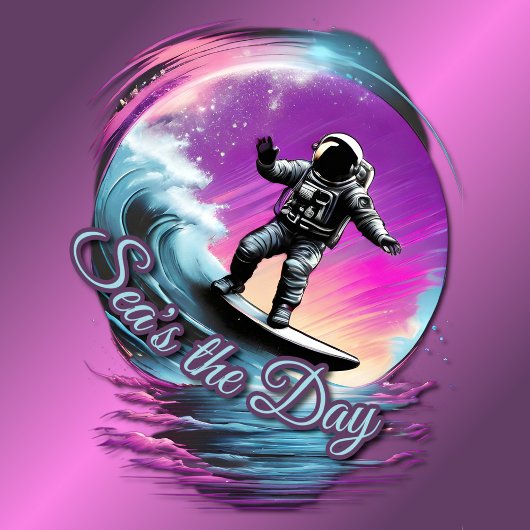 Zee de Dag Astronaut Surfen T-shirt
