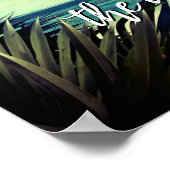 Zee de dag verborgen paradijs palm strandfoto poster (Hoek)