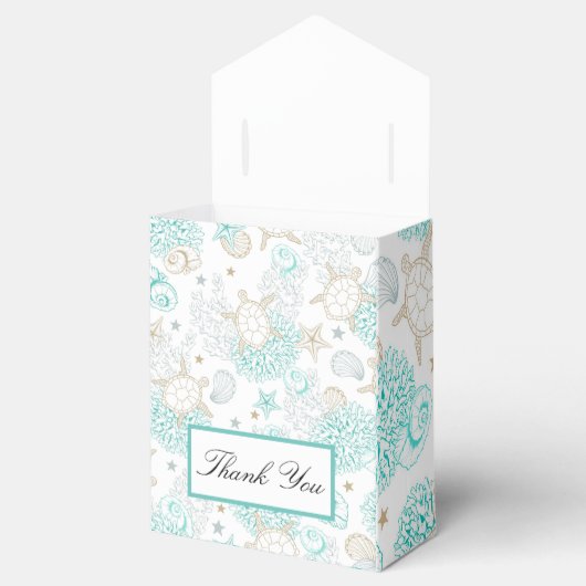 Zee De Liefde Strand Bruiloft Flat Bedankdoosjes (Geopend)