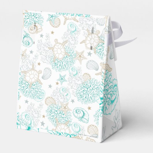 Zee De Liefde Strand Bruiloft Flat Bedankdoosjes (Achterkant)