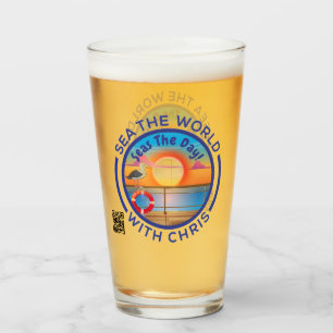 Zee de wereld met Chris Beer Glass Glas