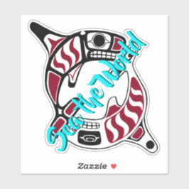Zee de World Killer Whale Sticker