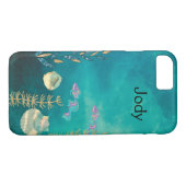 Zee Design iPhone Case met Shells & Fish (Achterkant (Horizontaal))