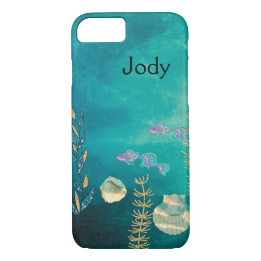 Zee Design iPhone Case met Shells & Fish (Achterkant)