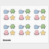 Zee Dier Sticker Set van 4 | Walvis Schildpad... (Vel)