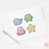 Zee Dier Sticker Set van 4 | Walvis Schildpad... (Envelop)
