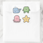 Zee Dier Sticker Set van 4 | Walvis Schildpad... (Tas)