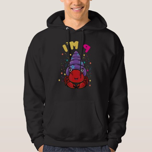 Zee Dierdier Im 9 Hermit Crab 9de verjaardag Hoodie (Voorkant)