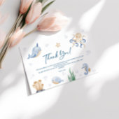 Zee Dieren Baby shower Dank u kaart