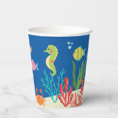 Zee dieren baby shower dank u papieren bekers (Achterkant)