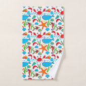 Zee Dieren Cartoon Bad Handdoek (Handdoek)