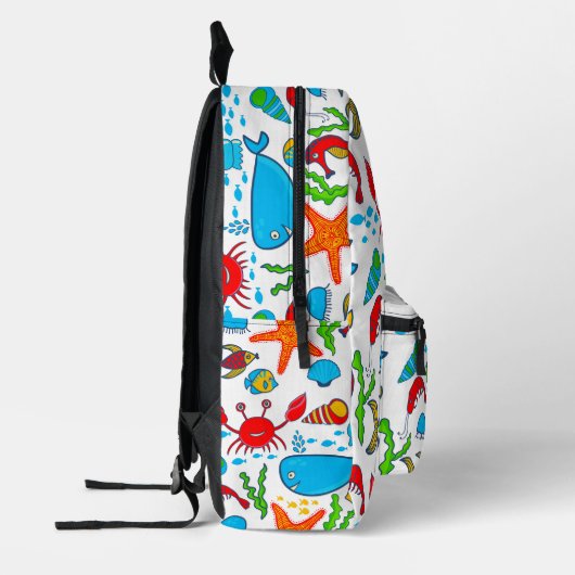 Zee Dieren Cartoon Bedrukte Rugzak (Links)