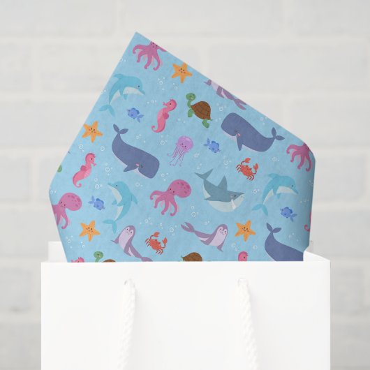 Zee Dieren Decoupage Tissuepapier, Zeeleven Tissuepapier (Cadeauzakje)