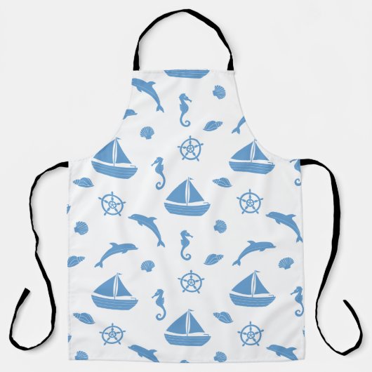 Zee Dieren en boot Schort (Voorkant)