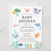 Zee Dieren Genderneutraal Baby shower Kaart (Voorkant)