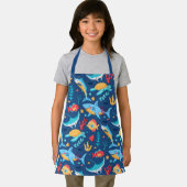 Zee Dieren haai Visschildpad blauw Schort (Insitu)