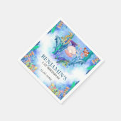 Zee dieren in de oceaan op een dag servet (Hoek)