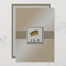  Zee Dieren Strand Bruiloft Kaart