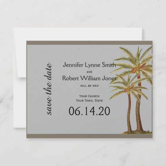  Zee Dieren Strand Bruiloft Save the Date (Voorkant)