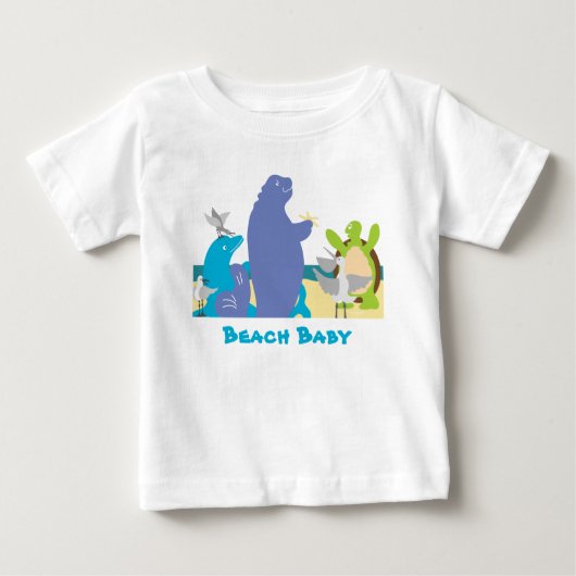Zee Dieren Strand T-shirt (Voorkant)