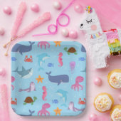 Zee Dieren Verjaardagsfeest Papieren Bordje (Feest)