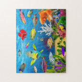 Zee dieren visje puzzel gift Onderwater Zee Levens (Verticaal)