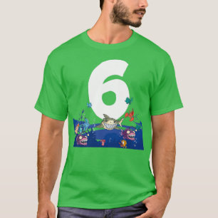 Zee Dieren Vissen Aquarium 6e verjaardag Thema T-shirt