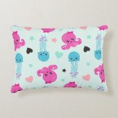 Zee Dieren, Zeeleven, Octopus, Kwal, Harten Accent Kussen (Voorkant)