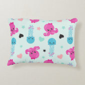 Zee Dieren, Zeeleven, Octopus, Kwal, Harten Accent Kussen (Achterkant)