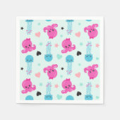 Zee Dieren, Zeeleven, Octopus, Kwal, Harten Servet (Voorkant)