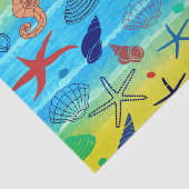 Zee Dieren Zeeshells Thema Tissue Paper Tissuepapier (Detail)