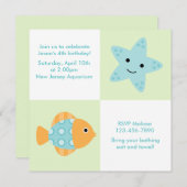 Zee dieren Zomer verjaardag Kaart (Voorkant / Achterkant)