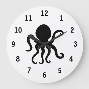 Zee Dierlijke octopus Silhouette Grote Klok