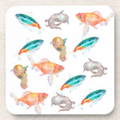 Zee dierpatroon bier onderzetter (Voorkant)