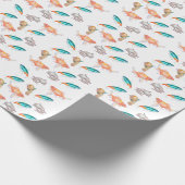 Zee dierpatroon cadeaupapier (Hoek)