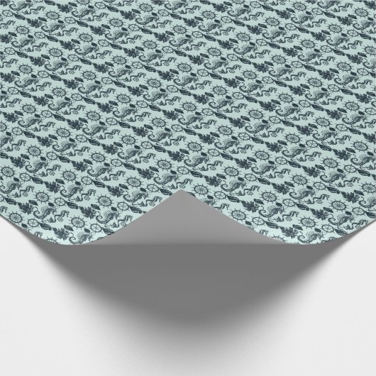  Zee dierpatroon Cadeaupapier (Hoek)