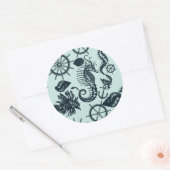  Zee dierpatroon Ronde Sticker (Envelop)