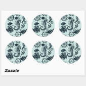  Zee dierpatroon Ronde Sticker (Vel)