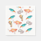 Zee dierpatroon servet (Voorkant)