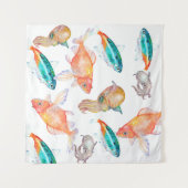 Zee dierpatroon wandkleed (Voorkant (horizontaal))